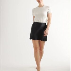 NWT Black 100% Silk Mini Skirt